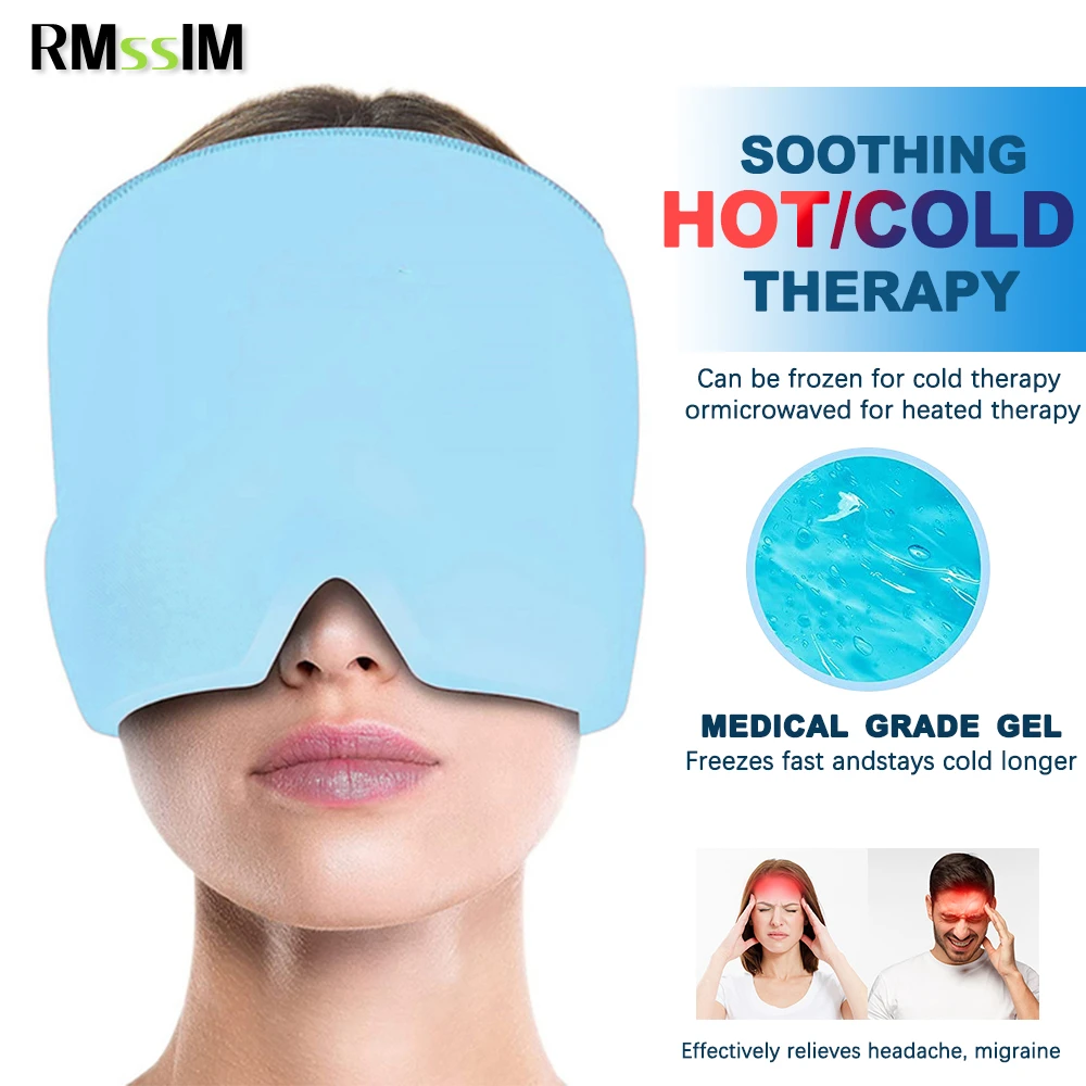 Headache& Migraine Relief Hat Gel Hot Cold Therapy Headache Relief Cap