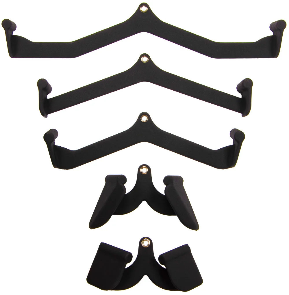 

BalanceFrom Multi-Grip Lat Pulldown Attachments, 5 Pack - Universal Fit for All Cable Pulley Machines,USA