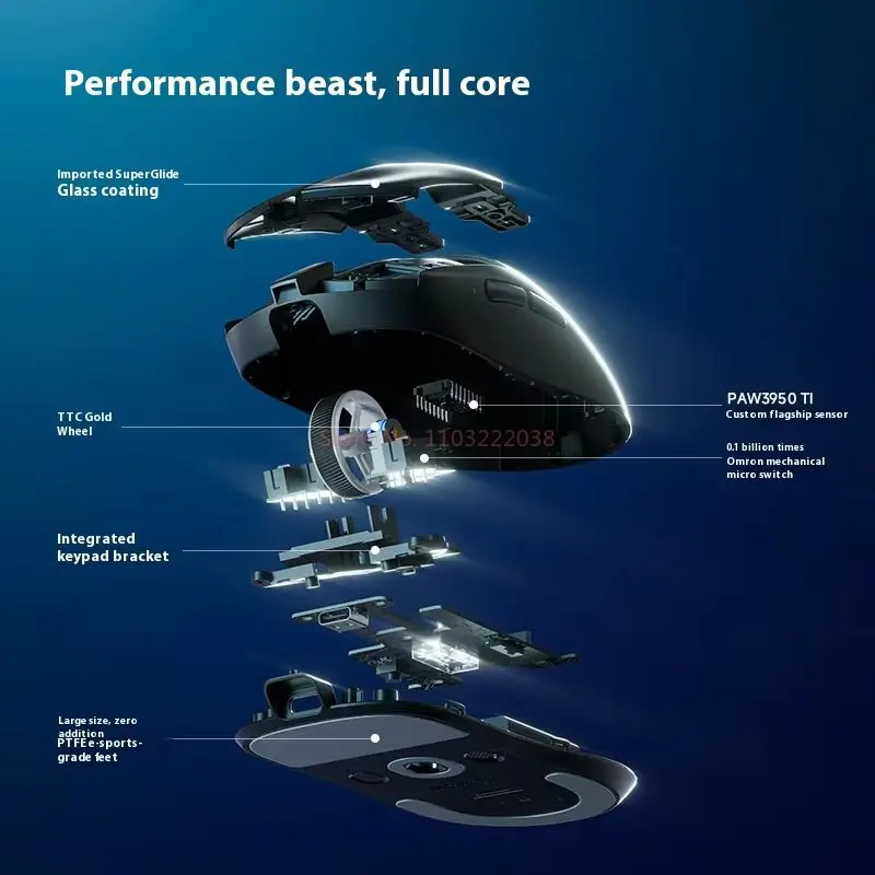 MCHOSE A7 V2 Ultra+ 트라이 모드 무선 게이밍 마우스 경량 Paw3950 42000DPI 500MAh PC Esports 노트북 게이머 액세서리용