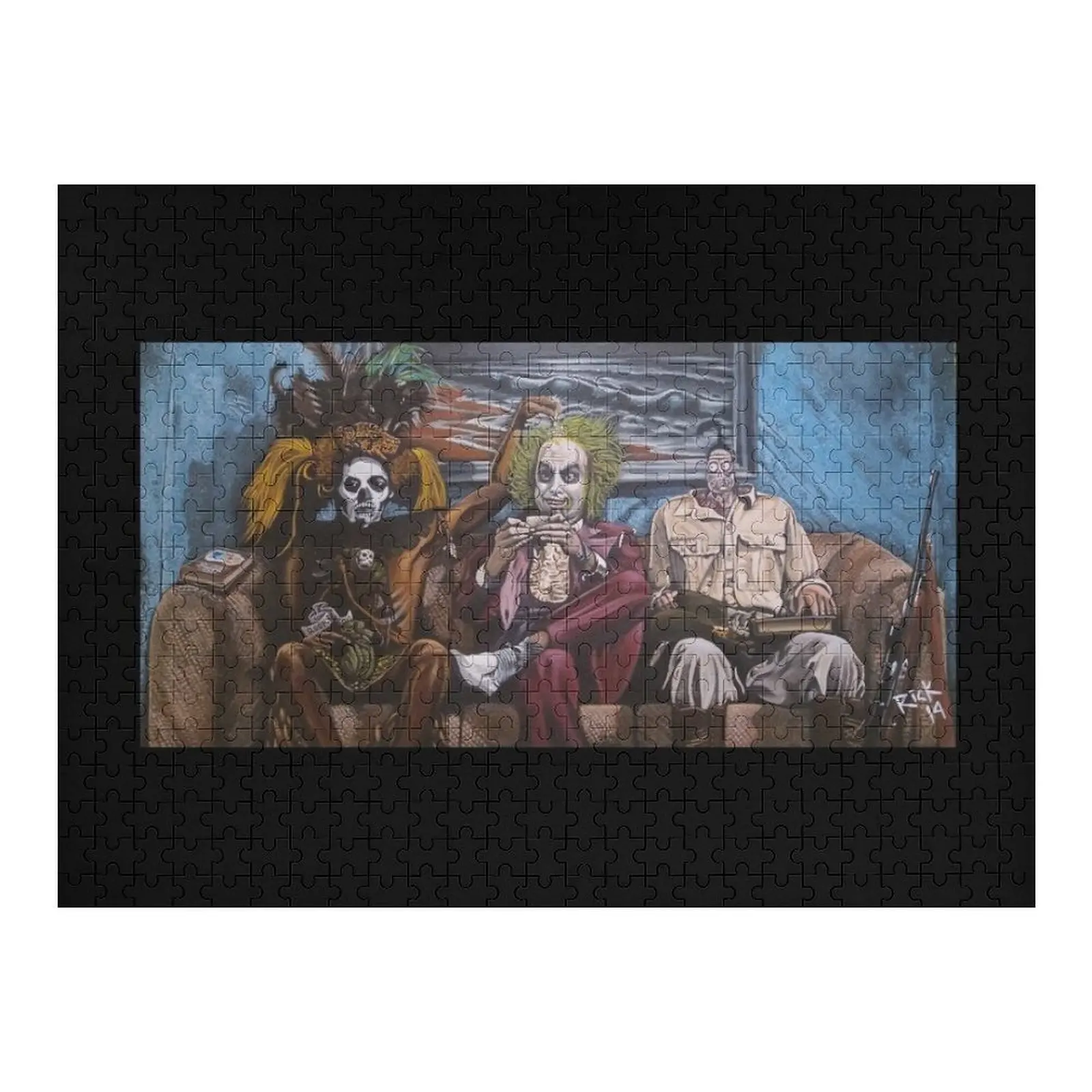 

Beetlejuice Waiting Room Scene Jigsaw Puzzle Diorama Accessories Wooden Animal Custom With Photo Puzzle