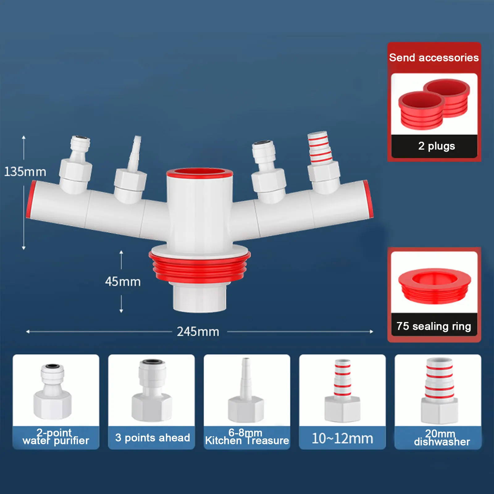 Universal Downpipe connector Bathroom Floor Drain Core Universal Deodorant Sewer Seal Leak ABS Anti Odor Kitchen Floor Strainer