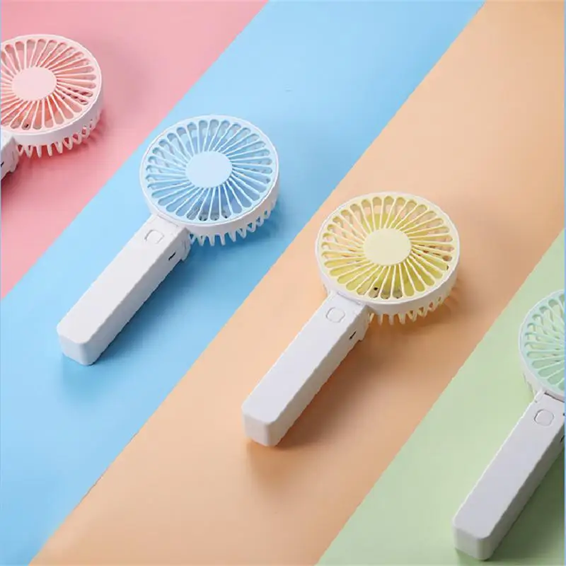 Hand Fan Varied Adjustable Durable Fall-proof Usb Rechargeable Fan Mini Small Polychromatic Convenient Outdoor Sports