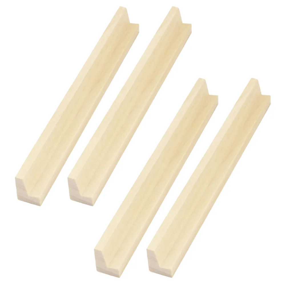 

4 Pcs Base Wooden Racks Displaying Desktop Bases Trays DIY Holders