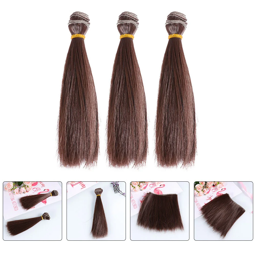

Black Dolls Doll Making Wig Doll Diy Wig Imitation Wool Roll Doll Hair Synthetic Doll Hair Wefts For American Dolls