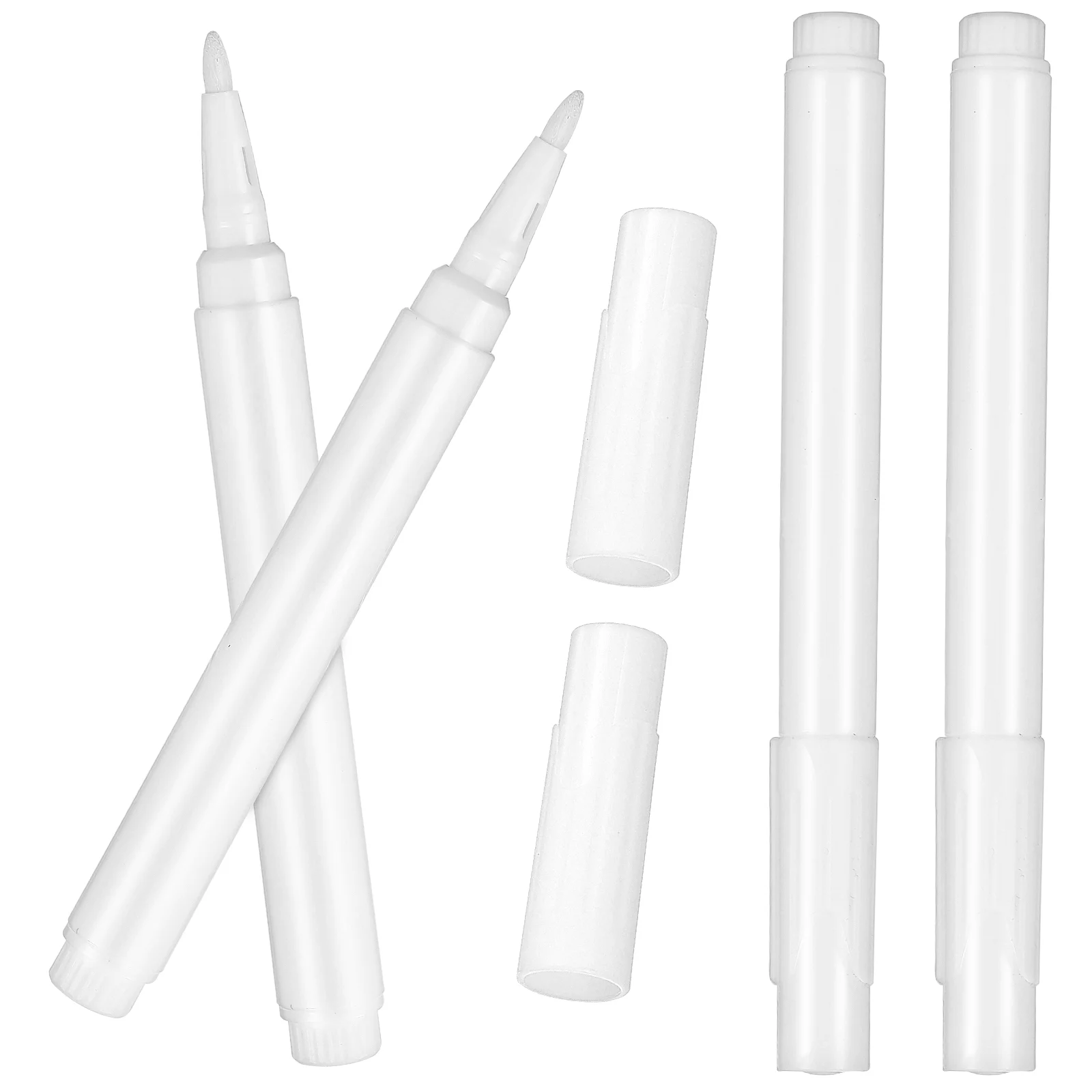

4 Pcs White Liquid Chalk Markers Erasable Writing Pens for Car Windows Glass Blackboard Mirrors Crafts