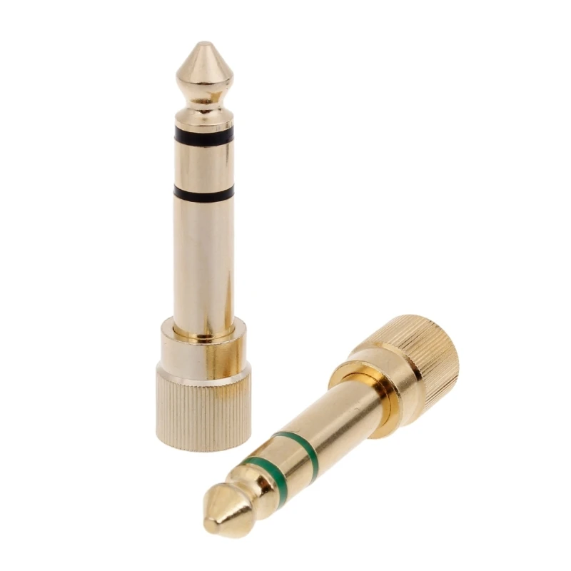 

Convenient 6.35mm Male to 3.5mm Female Converter Headphone Adapter 3.5 to 6.35 Plug