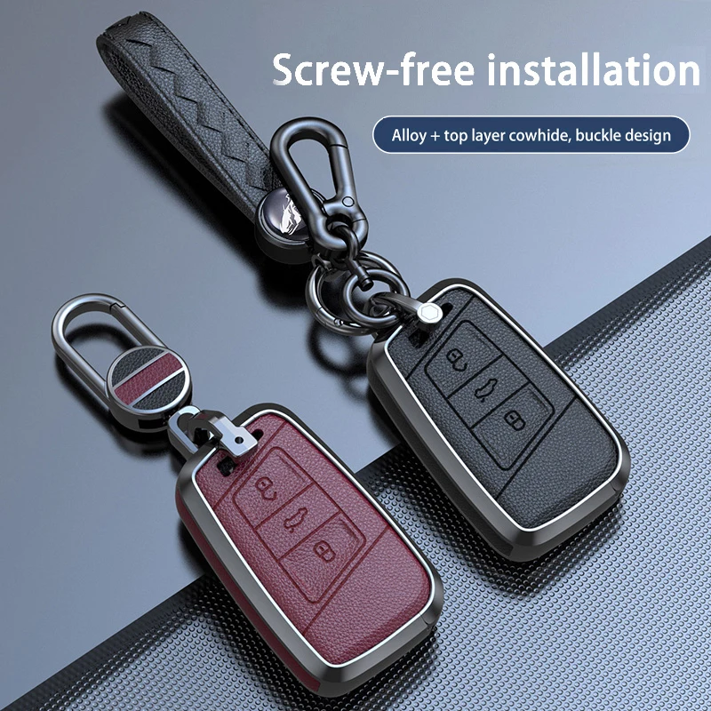 

Car Key Cover For VW Volkswagen Magotan Passat B8 Skoda Superb Kodiaq A7 Keychain Remote Fob Protector Case