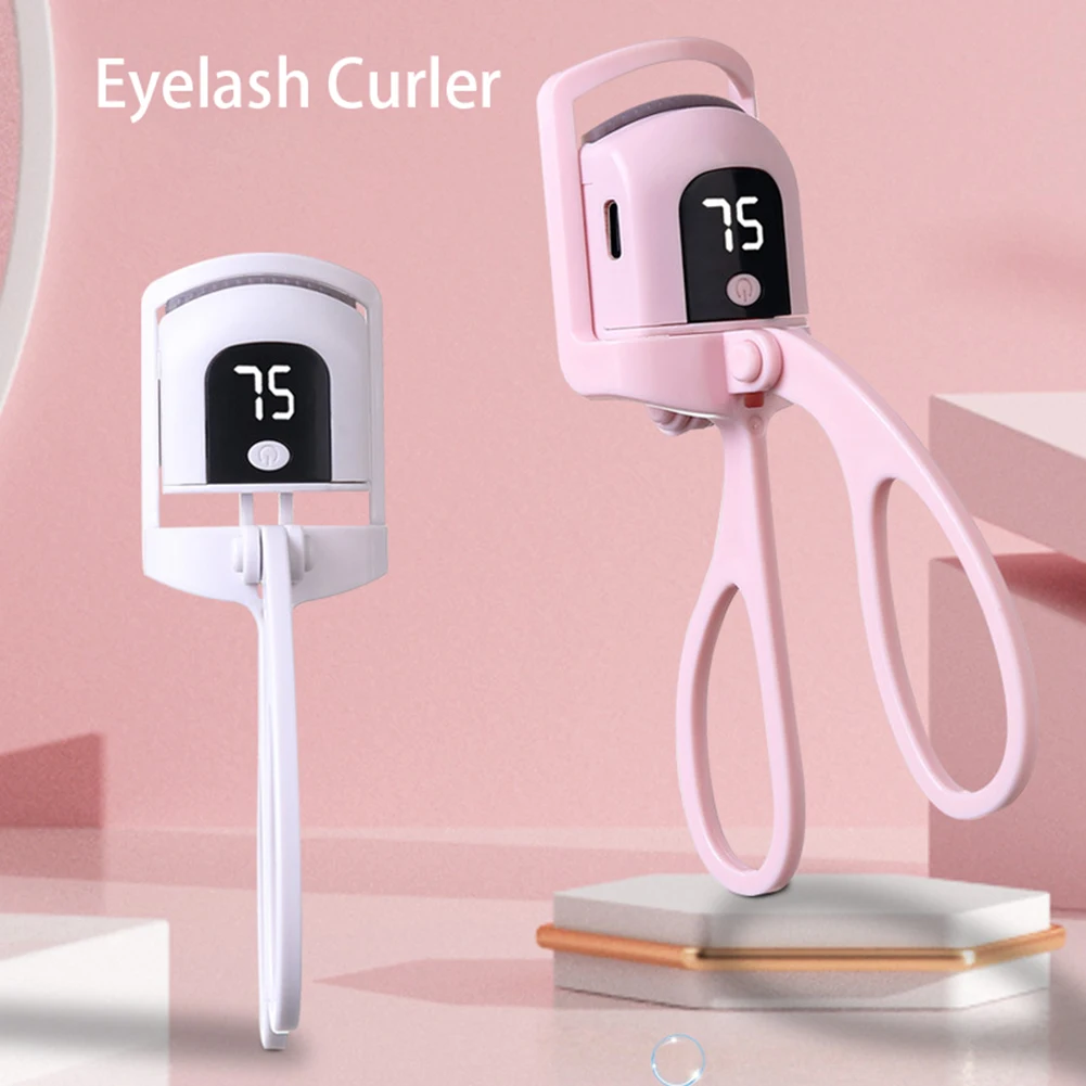 Electric Heated Eyelash Curler Eyelashes Curls Thermal Eyelash Curler USB Rechargeable Mini Long Lasting Makeup Tool Beauty Tool
