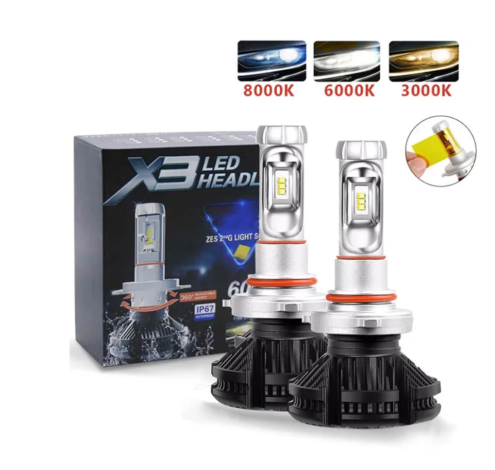 

CSP No Fan Car Led Headlight S1 H1 H4 H7 LED Luces Led Para Auto H8 H9 H11 9005 HB3 9006 HB4 Auto Lamp 50W 8000LM 6500K 12V