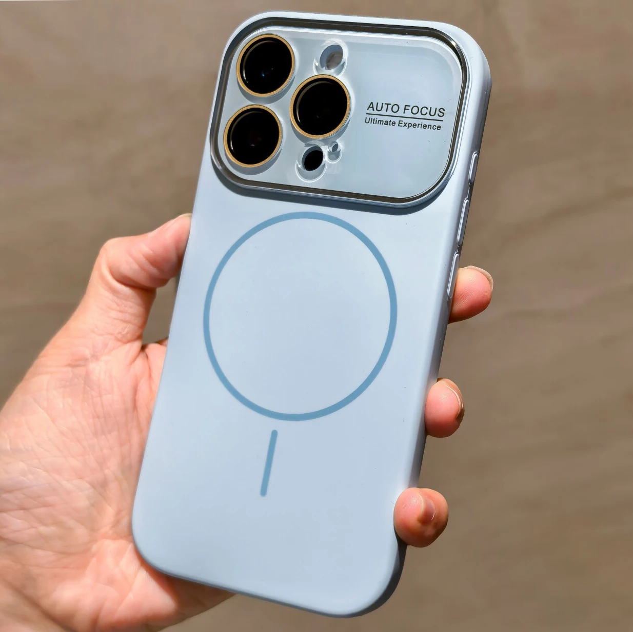 Premium Soft Liquid Silicone Case with MagSafe Charging and Glass Lens Cover