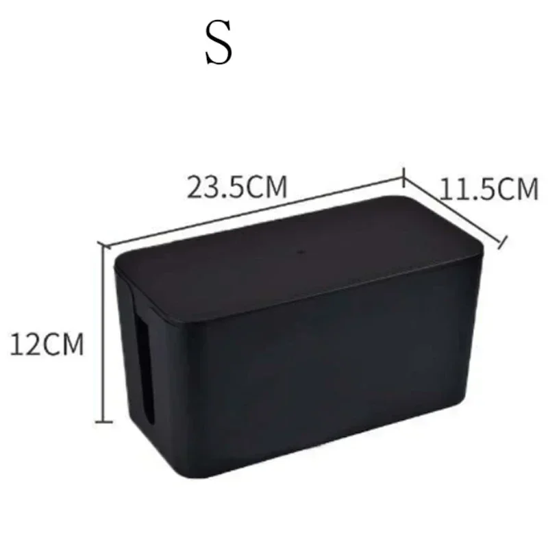 Cable Storage Box - Desktop Power Strip Organizer with Dustproof Design