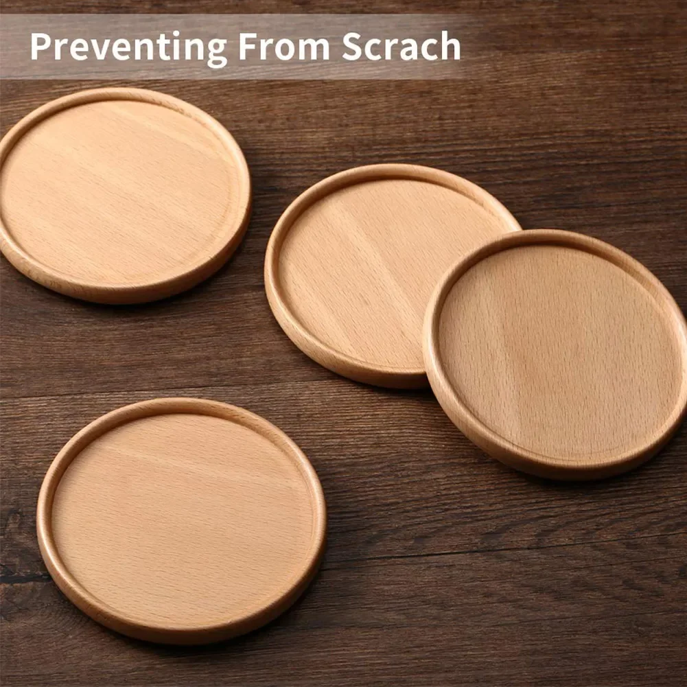 

Coaster Cup Pad Wooden Coaster 1* Wooden 8.8cm*8.8cm*0.9cm Decoration Heat Resistant Pad Natural Parts Placemat