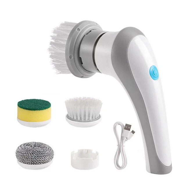 Handheld Electric Scrubber Electric Spin Scrubber Cordless Electric Spin  Scrubber with 3 Replaceable Brush Heads cleaning Brush - AliExpress
