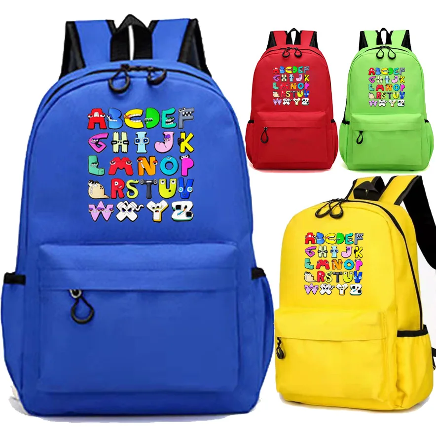 Alphabet Lore Letter Legend Game Student School Bag Pencil Bag Three-piece  Set Backpack Children Cartoon School Bag Mochila - AliExpress