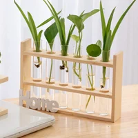 4 Pcs Hydroponic Vase Flower Pots Glass Test Tubes for Plants Convenient Flat Propagation Water Flowers Hanging Planter 1