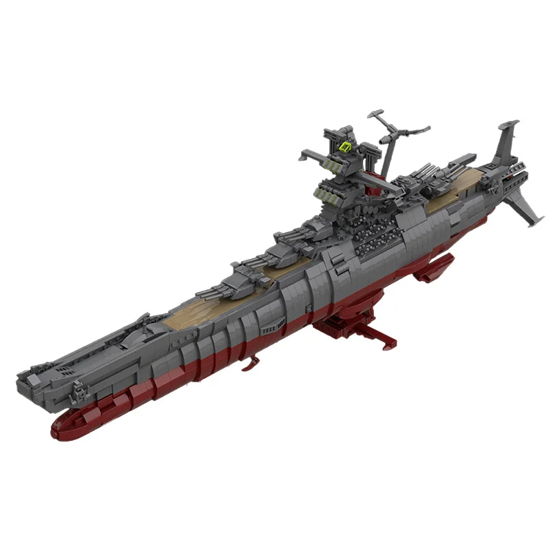 MOC высокотехнологичный боевой корабль Yamato строительные блоки времен Второй