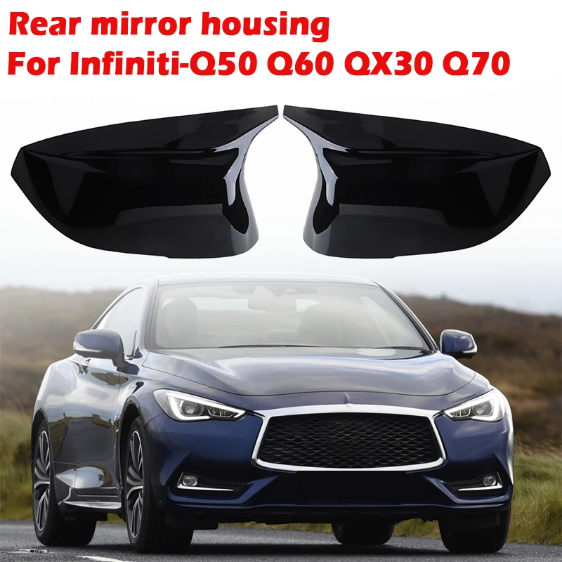 

Rhyming Wing Side Mirror Cover Car Rearview Mirror Caps Fit For Infiniti QX30 Q50S Q50 Q60 Q70 2014 - 2021 Car Accessories
