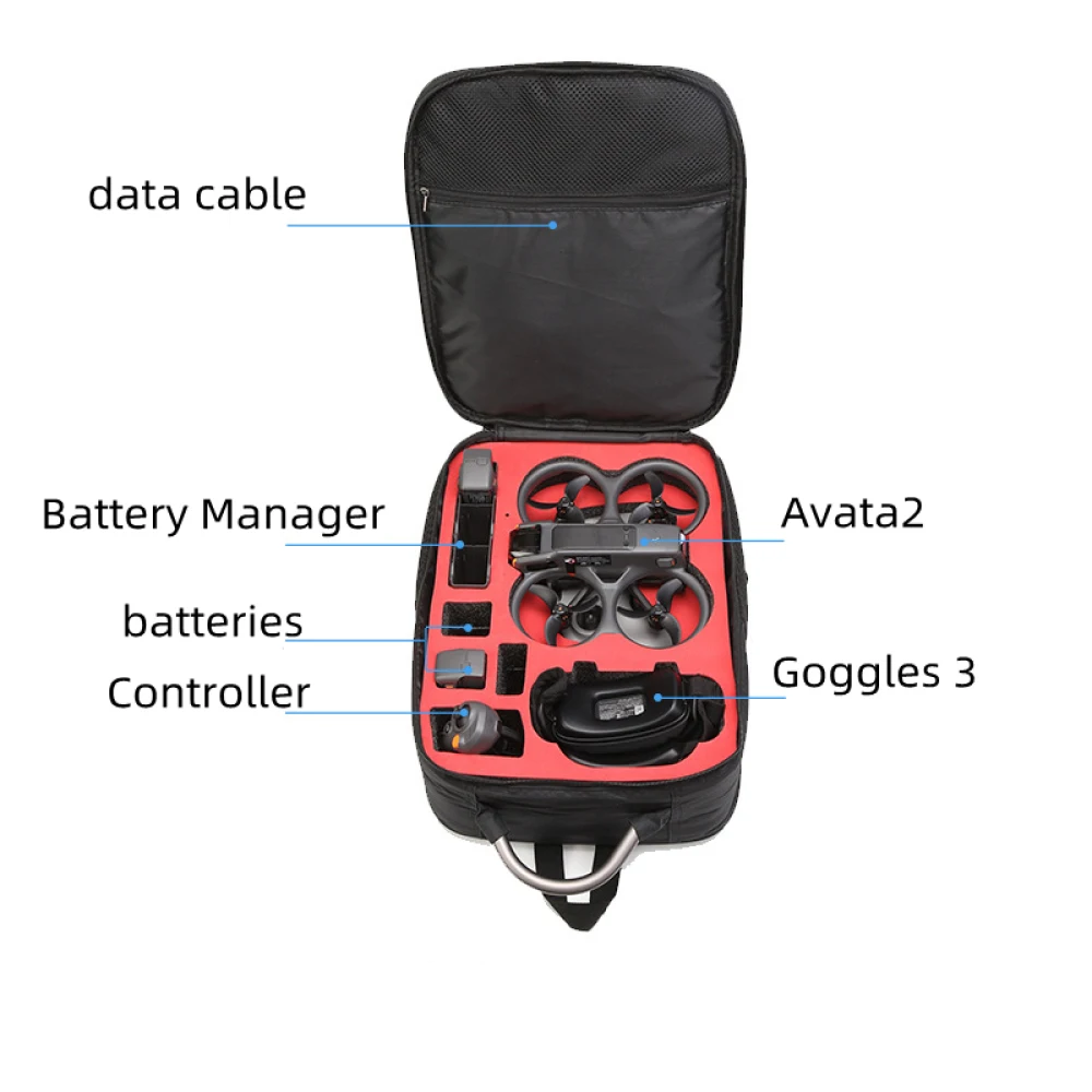 DJI Avata 2 숄더백 고글 3개용 정리 가방 야외 여행용