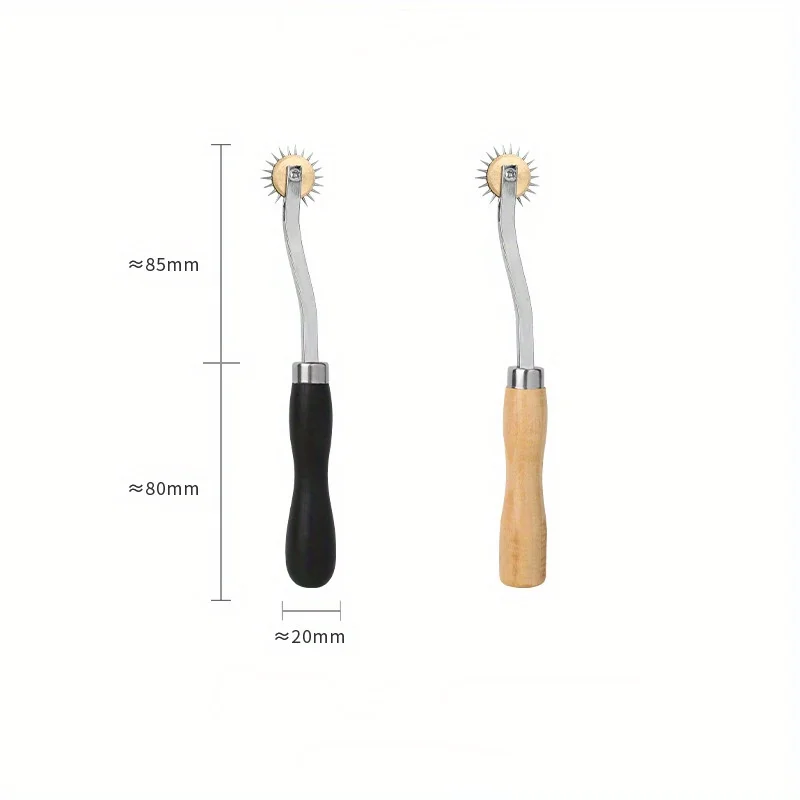1pc Stainless Steel Paper Leather Gear Teeth Scribing Wheel For Overstitch Marking Spacing In Leather Craft And Sewing