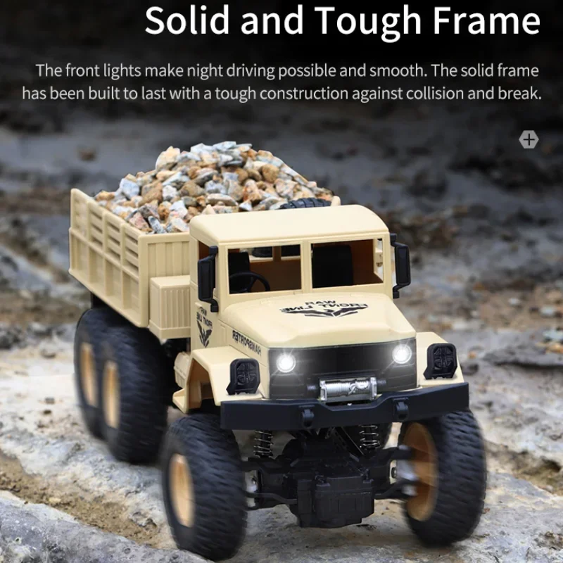 JJRC Q68 Q69 RC Heavy Truck 1/18 2.4G 4CH Off-Road Car With Lights 6WD Brushed Motor Climbing Vehicle RTR Model Kids Toys Boys 5