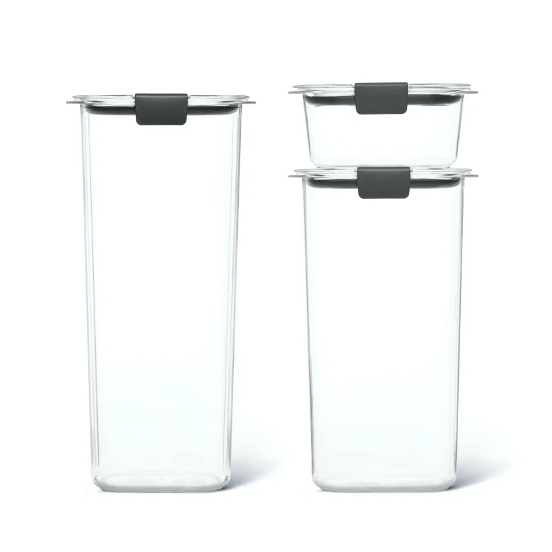 

Rubbermaid Brilliance Pantry Set of 3 Food Storage Canisters with Latching Lids