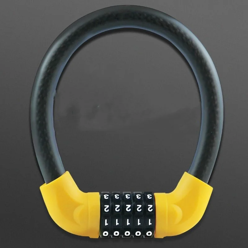 Universal Bicycle Password Lock, Shear Resistant and Anti-theft Mountain Bike Steel Cable Chain Lock