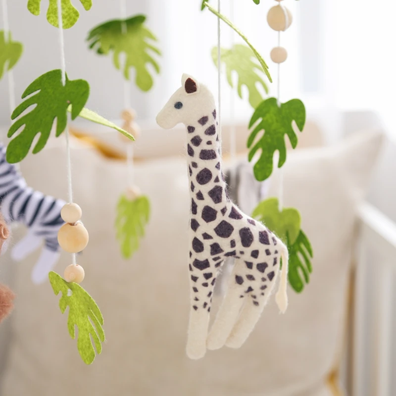Baby Wald Tiere mobile hängende Spielzeug 0-12 Monate Neugeborene Bett Glocke Musik mobile Spielzeug bett Säugling Krippe Halter Halterung Kind Geschenke – Detail 8