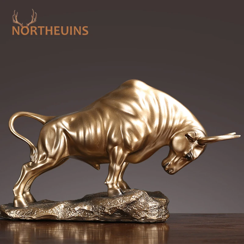 Wall Street Charging Bull Statue | Bull Figurine Wall Street - 35cm ...