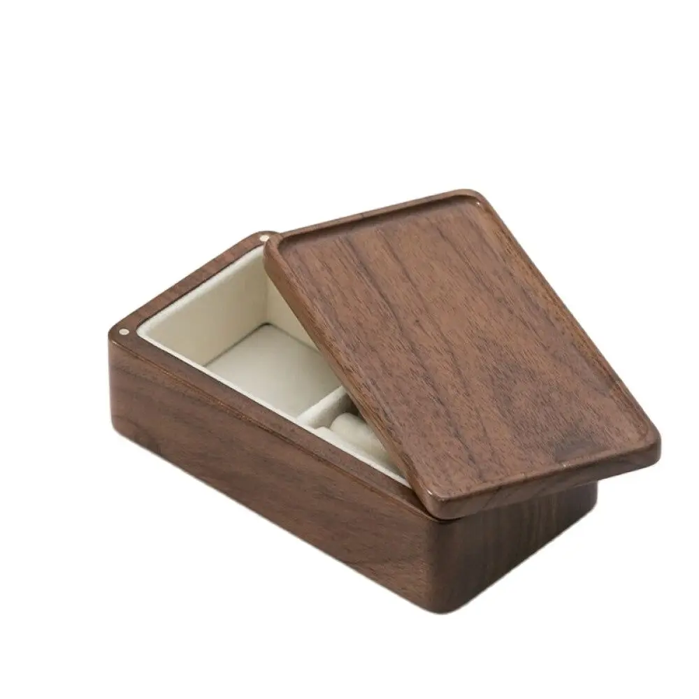 

Solid Wooden Jewelry Box Mini Storage Box, Anti Oxidation Small, Exquisite, Portable, High-end Earrings, Necklace,Ring Box