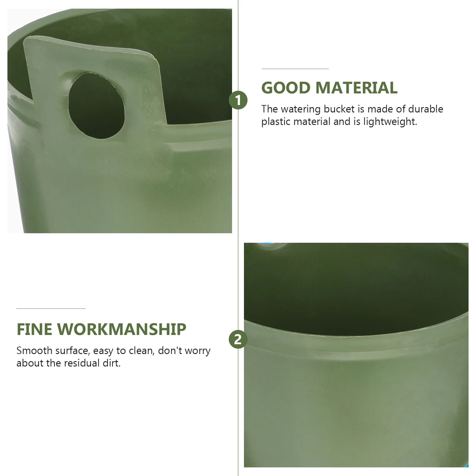 2 Pcs Buckets Watering Spoon Garden Supply Ladles for Bath Serving Dark Green Baby