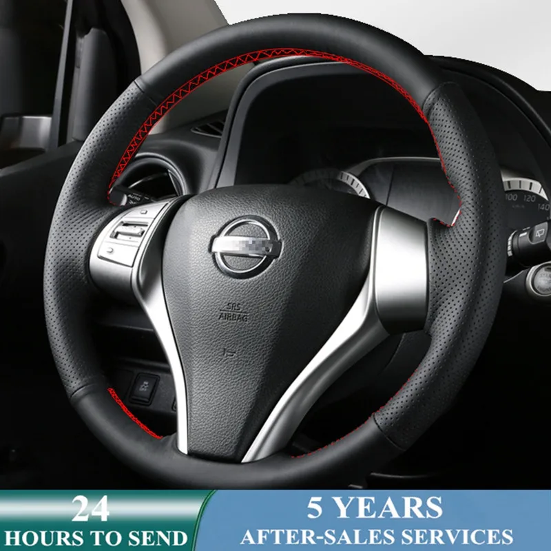Car Steering Wheel Cover Leather For Nissan Teana Altima 2013-2018 X-Trail Qashqai 2014-2018 Rogue 2014-2016 Pulsar 2015-2018