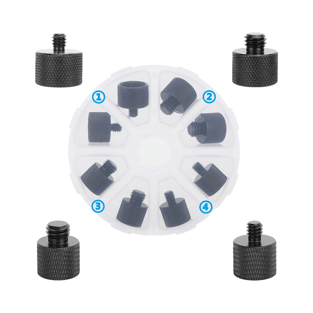 Aluminum Screw Adapter Mic Stand Tripod Mount Thread Adapter Camera Cages Access