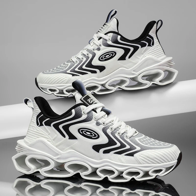 Men's Casual Running Shoes - Lightweight Sneakers with Striped Design, Suitable for Gym, Jogging, Casual Wear - Versatile Training Shoes |   Lace-Up Sneakers |   Comfortable Upper