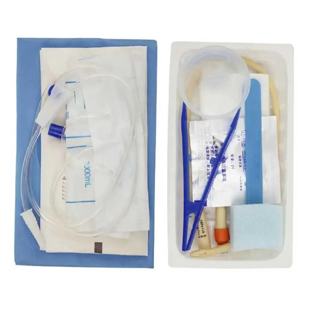 1Set Medical Urethral Catheterization Kit Latex Double-Lumen Foley Catheter Urine Tube Adult Urine Drainage After Surgery