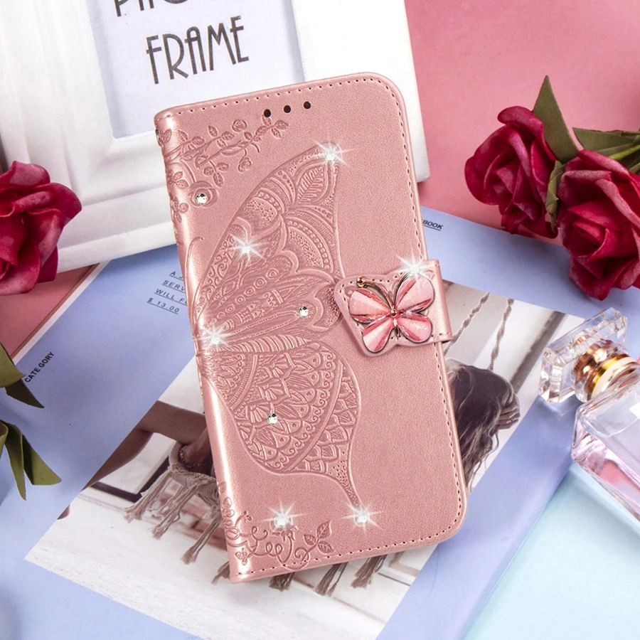 best case for samsung Wallet Leather Butterfly Flower Case For Samsung Galaxy A03S A12 A13 2022 A32 A50 A51 A52 A71 A72 S22 S21 S20 Plus Ultra FE S10 cute samsung cases Cases For Samsung
