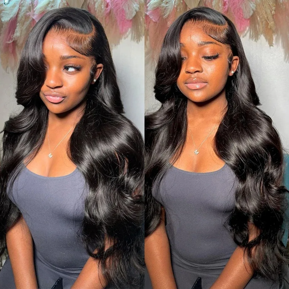 30 40 Inch Lace Front Wig 200 Density 13x6 HD Transparent Body Wave Lace Frontal Human Hair Wig PrePlucked Glueless For Women