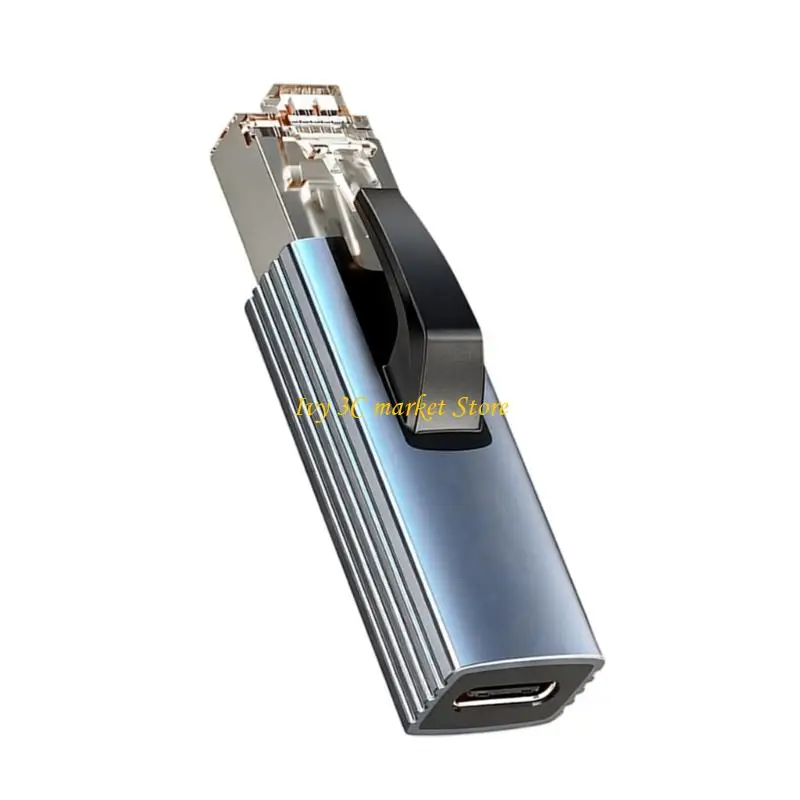 노트북을 위한 RJ45 이더넷 어댑터 1000Mbps 고속 네트워킹 변환기에 D7YC 유형 C