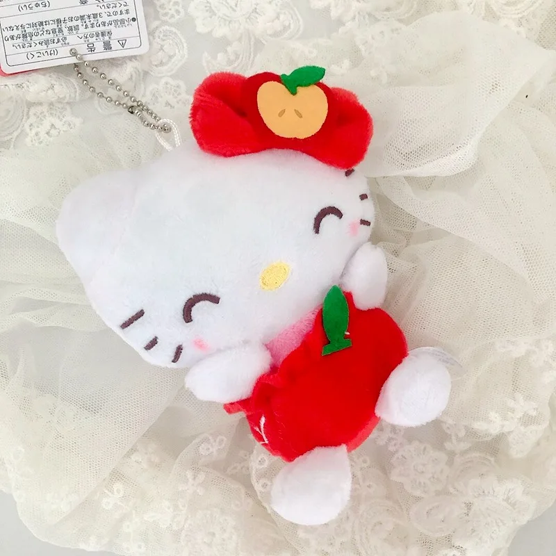 Hello Kitty 12Cm Sanrio Keychain Kuromi Kawaii Pendant Plush Toys Cute
