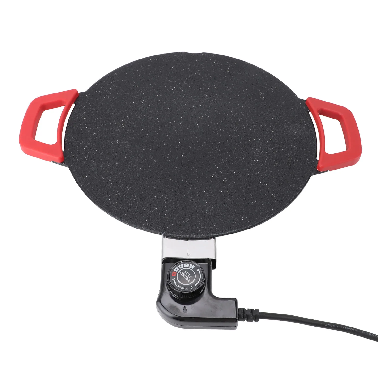 30cm Electric Grill Pan Round BBQ Griddle Concave Design Nonstick Coating Temperature Knob Adjustment Electric Grill Plate 5