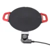30cm Electric Grill Pan Round BBQ Griddle Concave Design Nonstick Coating Temperature Knob Adjustment Electric Grill Plate 5