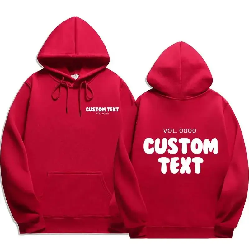 2024 Custom Text Hoodie Men Fashion Sweatshirt Cool casual Harajuku Street wear pullover hooded streetwear 4