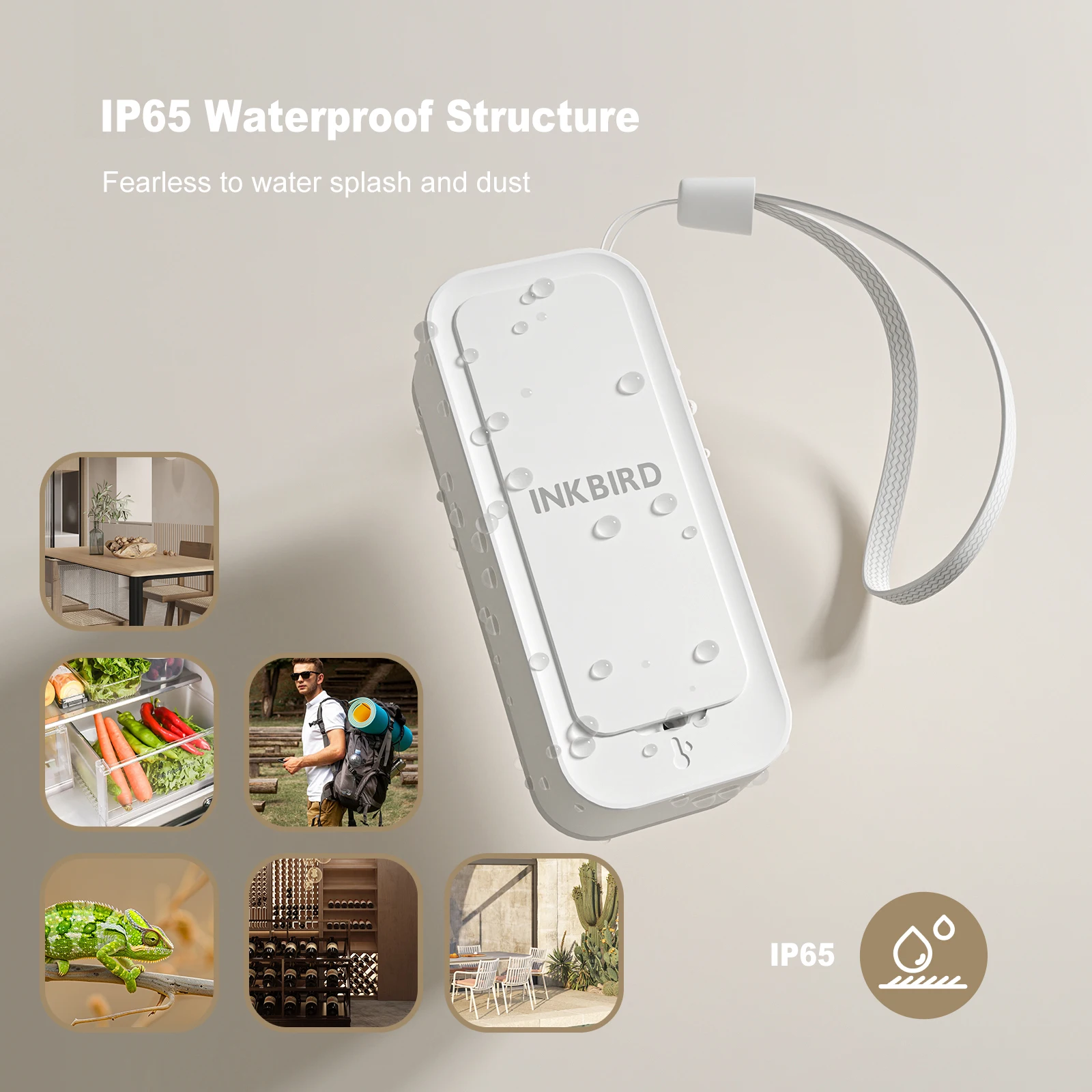ITH-11-B Bluetooth Thermo-hygrometer, IP65 Temperature Humidity Monitor, APP Rem