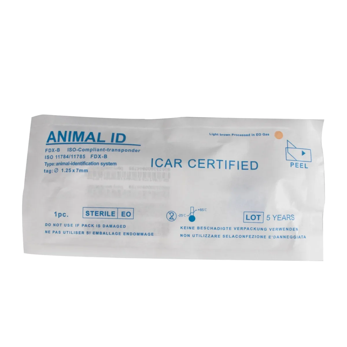 100pcs/Pack Pet EM4305 Microchip 134.2KHz FDX-B Animal ID Chip Animal Microchip Syringe International Standard Pet Microchip Syringe
