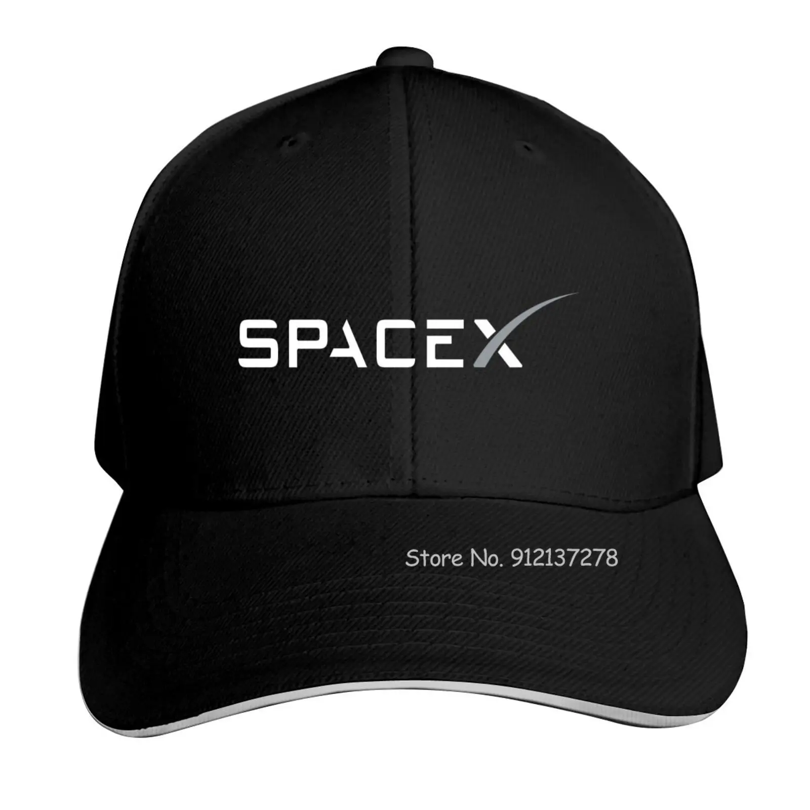 SpaceX Logo Cap Men Baseball Caps Unisex Hip Hop Adjustable Snapback Hat Space X Print Dad Hats