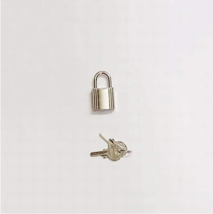 Bag Metal Lock Head Pure Stainless Steel  Hardware Kell Platinum Lock Shiny Metal Pendant Basket Bag Small Padlock