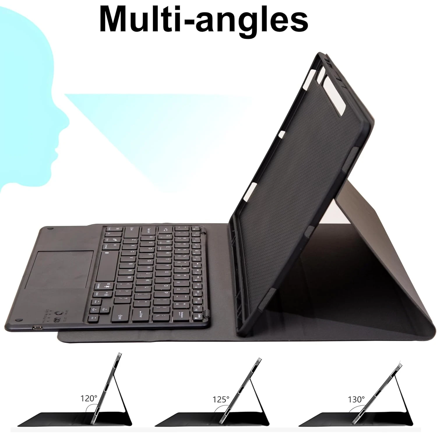 Premium Keyboard Case with Detachable PU Leather Cover