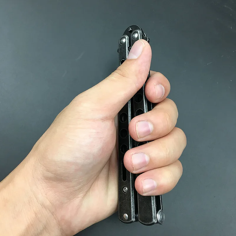Portable Folding Knife Trainer Stainless Steel Pocket Practice Training Tool Outdoor Games Hand Movements