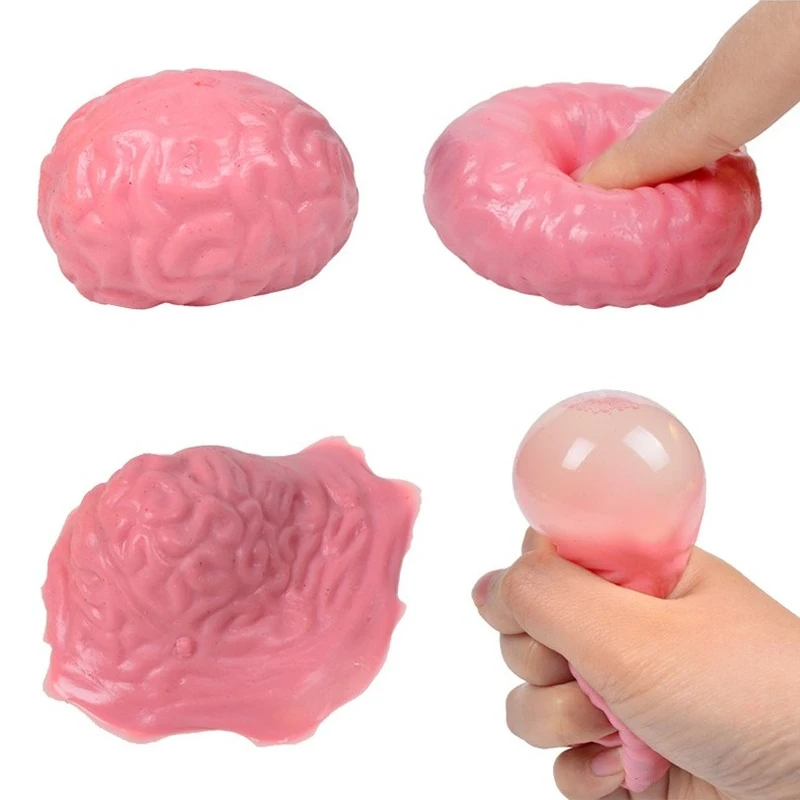 

1PC Squeeze Ball Toys Soft TPR Simulation Brain Antistress Relief Hand Fidget Toy Squishy Stressball for Kids Adults Toy