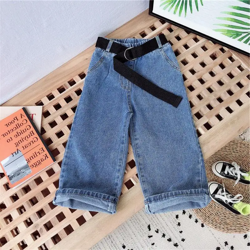 

Girls Jean Pants Long Trousers Cotton 2024 Beautiful Spring Autumn Baby's Kids Pants Teenagers Outwear Children's Clothing