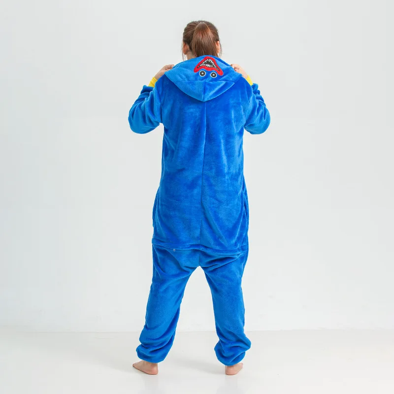 Unisex Adult Animal Onesie Pajamas Kigurumi Monster Costume Flannel Cosplay One Piece Halloween Carnival Christmas Sleepwear Set
